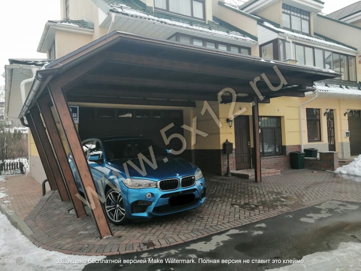 Навес для автомобиля в стиле лофт